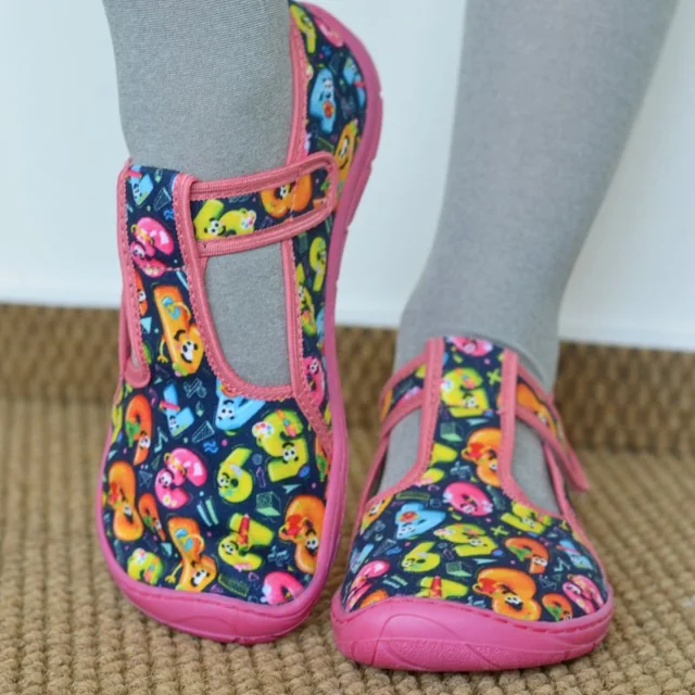 Children wearing FARE BARE barefoot slippers